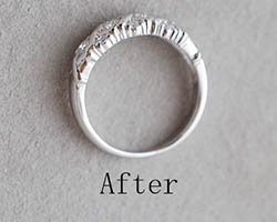 変形した指輪の修理後写真